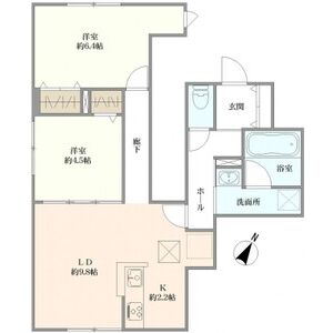 2LDK 間取り図