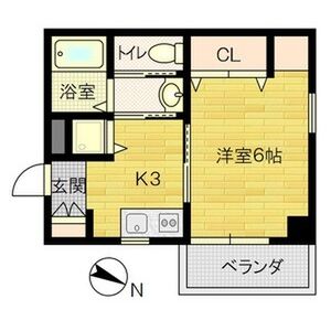 1K 間取り図