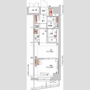 1DK 間取り図