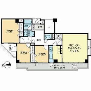 3LDK 間取り図
