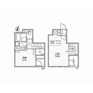 1LDK 間取り図