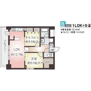 1LDK 間取り図