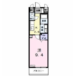 1K 間取り図