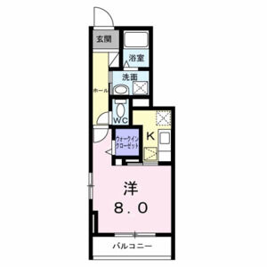 1K 間取り図