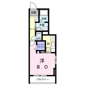 1K 間取り図