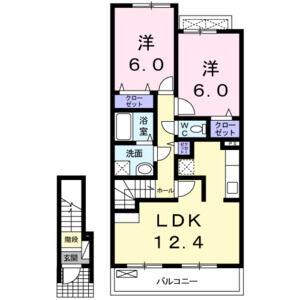 2LDK 間取り図
