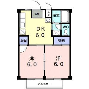 2DK 間取り図