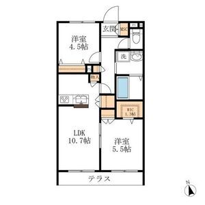 2LDK 間取り図