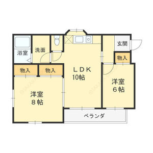 2LDK 間取り図