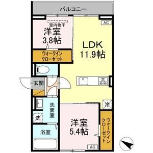 2LDK 間取り図