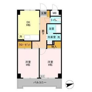 2DK 間取り図