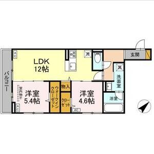 2LDK 間取り図