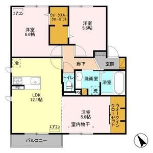 3LDK 間取り図