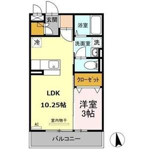1LDK 間取り図