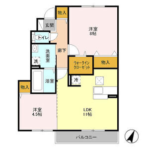 2LDK 間取り図