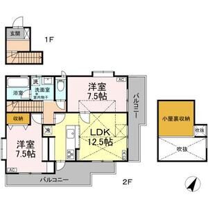 2LDK 間取り図
