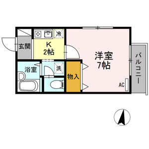 1K 間取り図