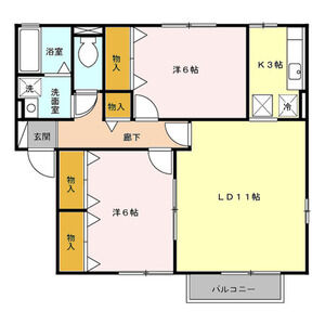 2LDK 間取り図