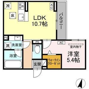 1LDK 間取り図