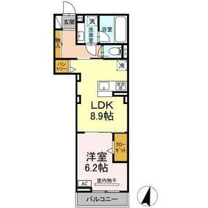 1LDK 間取り図