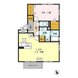 1LDK 間取り図