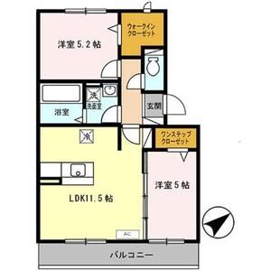 2LDK 間取り図