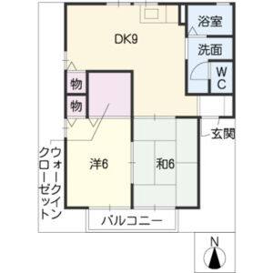 2DK 間取り図