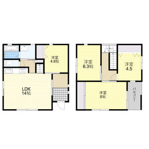 4LDK 間取り図