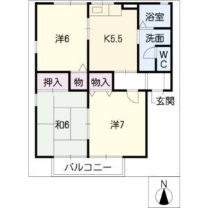 3DK 間取り図