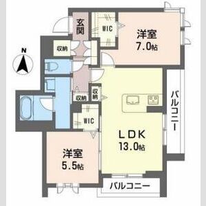 2LDK 間取り図