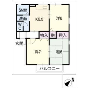 3DK 間取り図