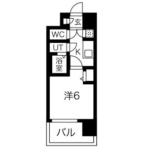 1K 間取り図