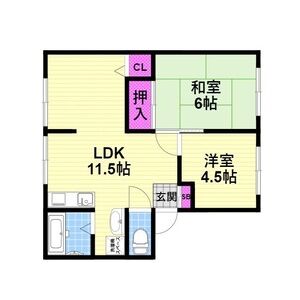 2LDK 間取り図