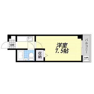 1K 間取り図