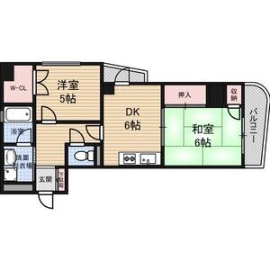 2DK 間取り図