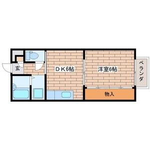1DK 間取り図