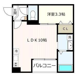 1LDK 間取り図