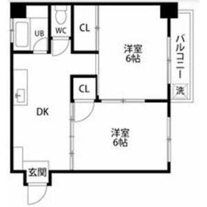 2DK 間取り図