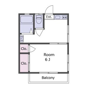 1K 間取り図