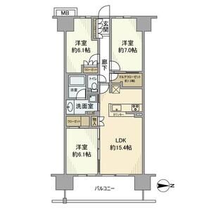 3LDK 間取り図