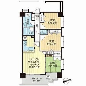 3LDK 間取り図