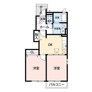 2DK 間取り図