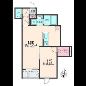1LDK 間取り図