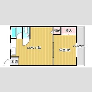 1LDK 間取り図