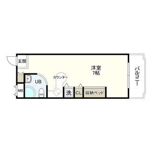 ワンルーム 間取り図