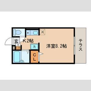 1K 間取り図