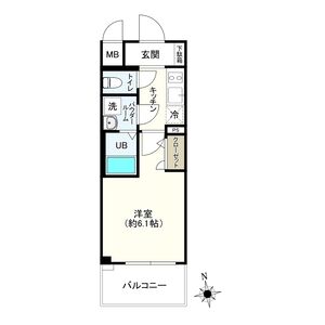 1K 間取り図