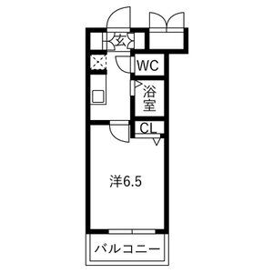 1K 間取り図