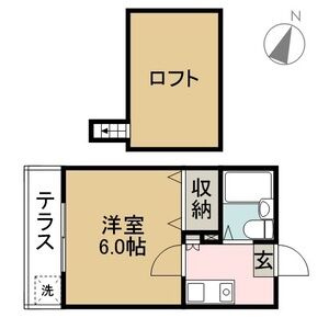 1K 間取り図