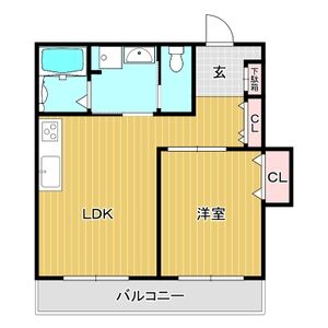 1LDK 間取り図